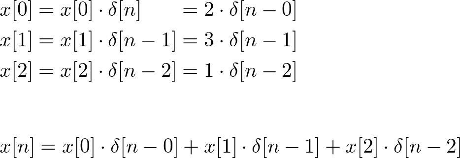 impluse function decomposition of x[n]