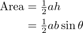 area of triangle