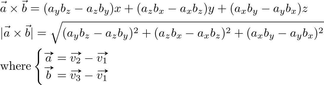 magnitude of cross product