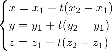 line equation as parametric form