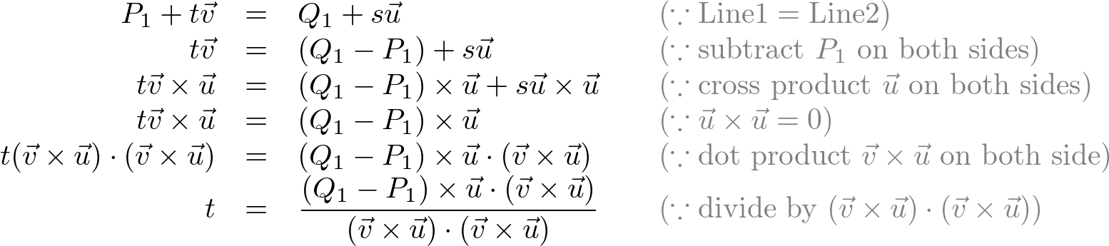 equation of line intersection
