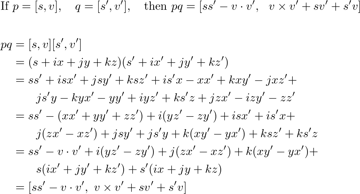 quaternion multiplication