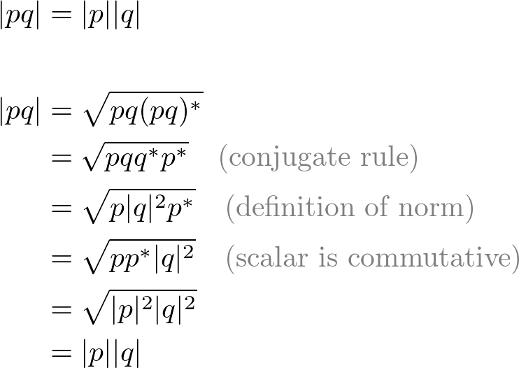 quaternion norm multiplicative