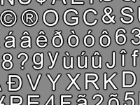 bitmap font