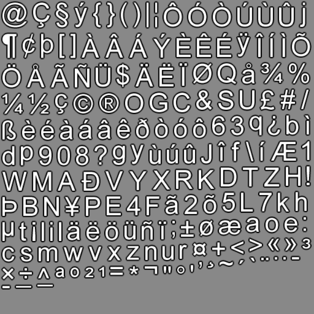 bitmap font example