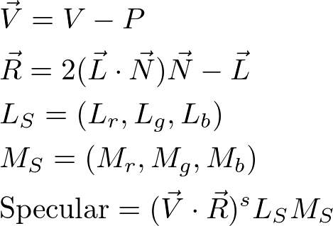 Phong's specular