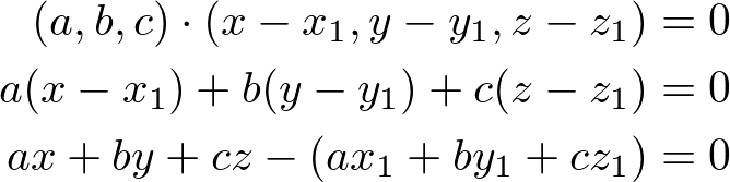 equation of a plane
